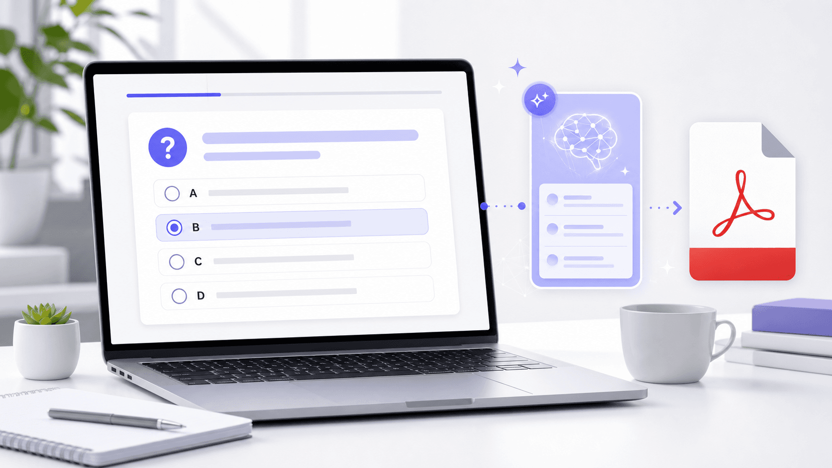 How to Create a Fillable MCQ Quiz PDF with AI